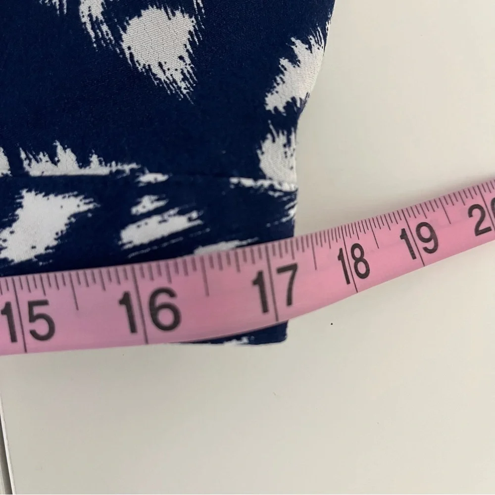 Talbots Blue Ikat Print Viscose A Line Skirt - Picture 14 of 15